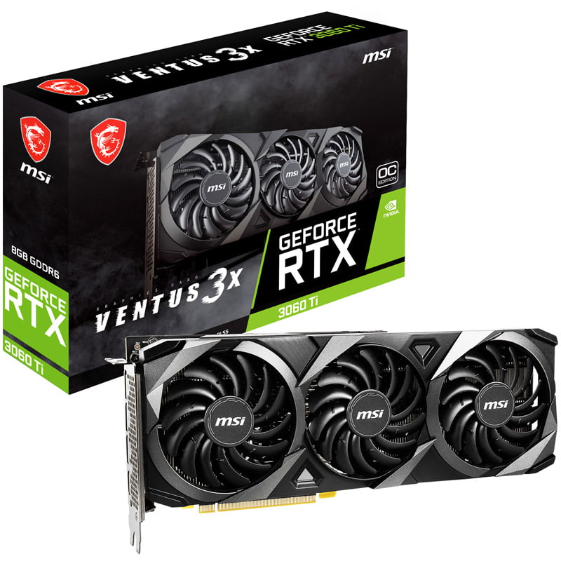 Die Grafikkarte MSI Ventus Serie 3060 ti